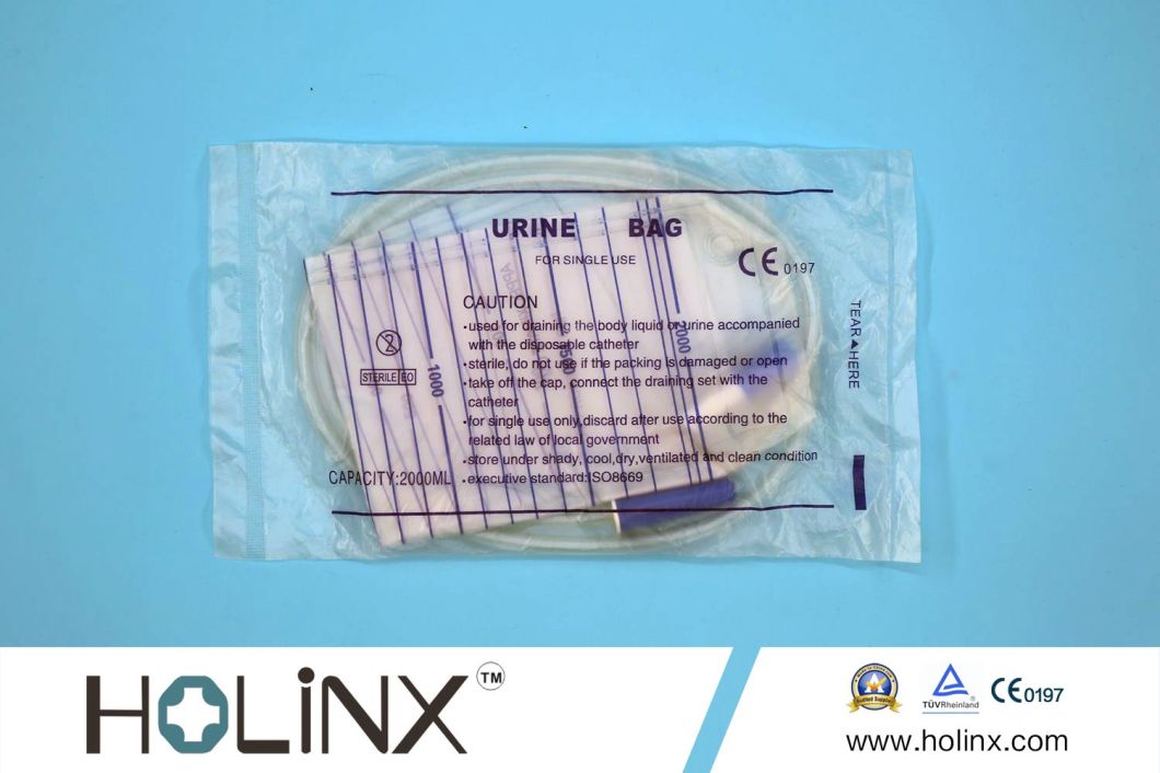 Hot Sales Disposable Urinary Urine Collection Drainage Bag 2000ml