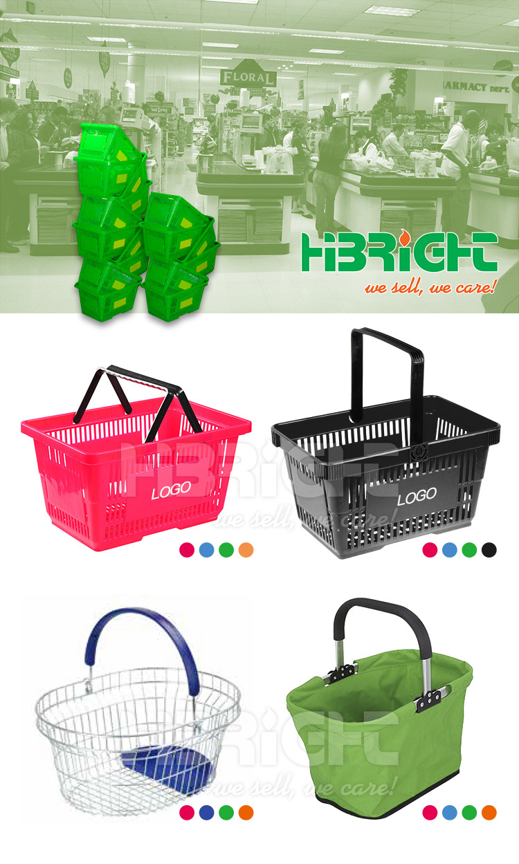 Wire Cosmetic Shopping Basket with Plastic Holder