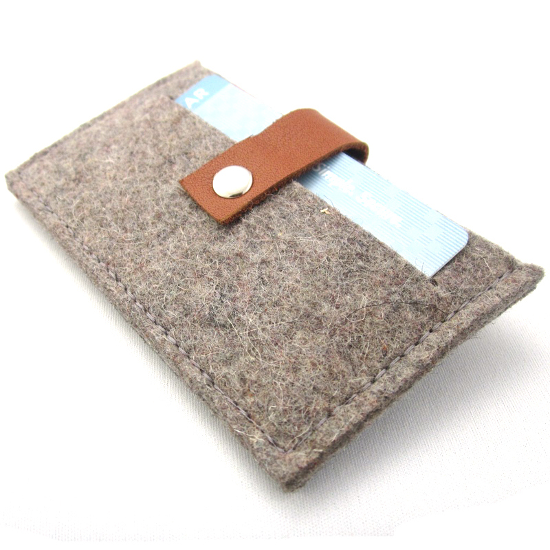 High Quality Natural Fashion Woolen Felt Travel Ticket Wallets