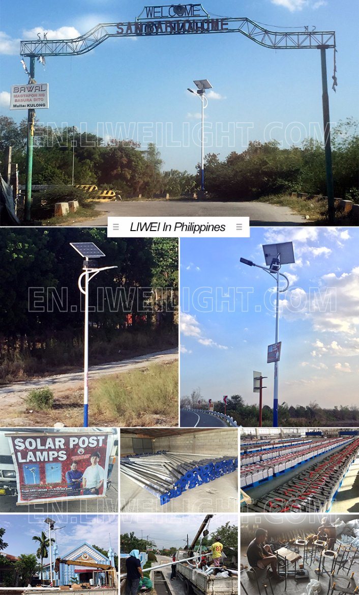 LED Solar Street Light Pole with Outdoor CCTV Camera