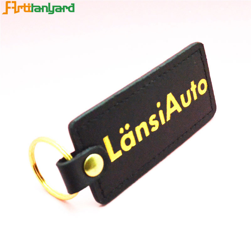 Customer Design Leather Metal Keychain