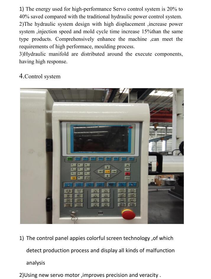 220t PP PVC Servo Precise Injection Molding Machine