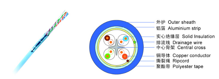 FTP CAT6A Network Cable with Transmission Frequency 500MHz
