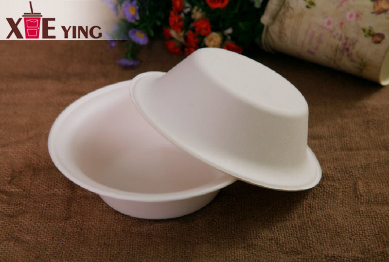 Food Grade Paper Pulp Container Biodegradable Disposable Bagasse Pulp Tray