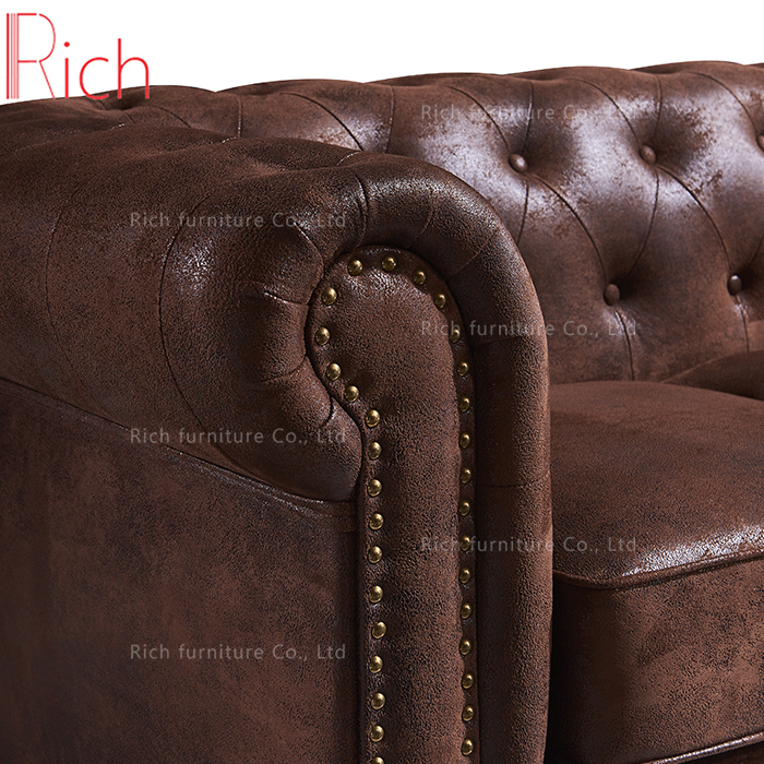 Wholesale Furniture Factory Direct Classic Design Vintage Leather Sofa