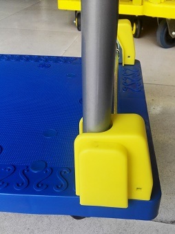 150kg Blue Noiseless Platform Hand Truck Folding Plastic Trolley