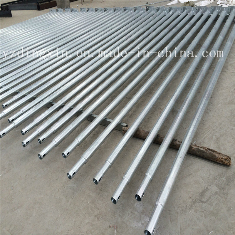 6m Polygonal Galvanized Steel Column Hot DIP Galvanized Steel Street Lighting Pole