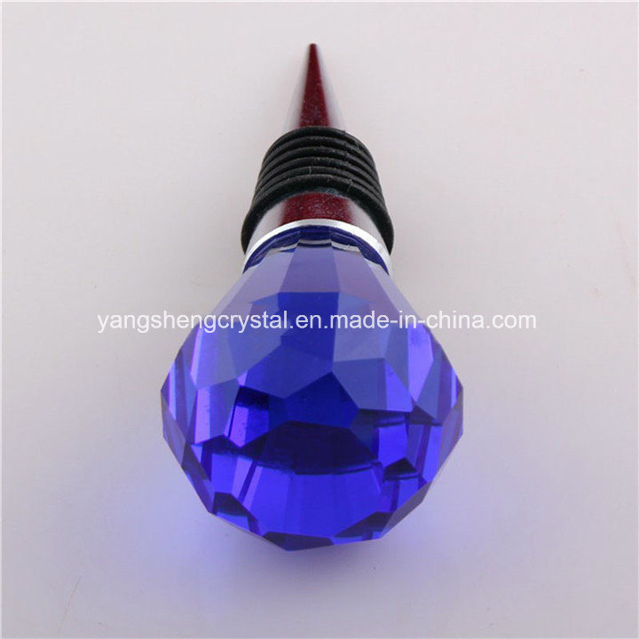 Black Crystal Faceted Ball Wine Bottle Stopper