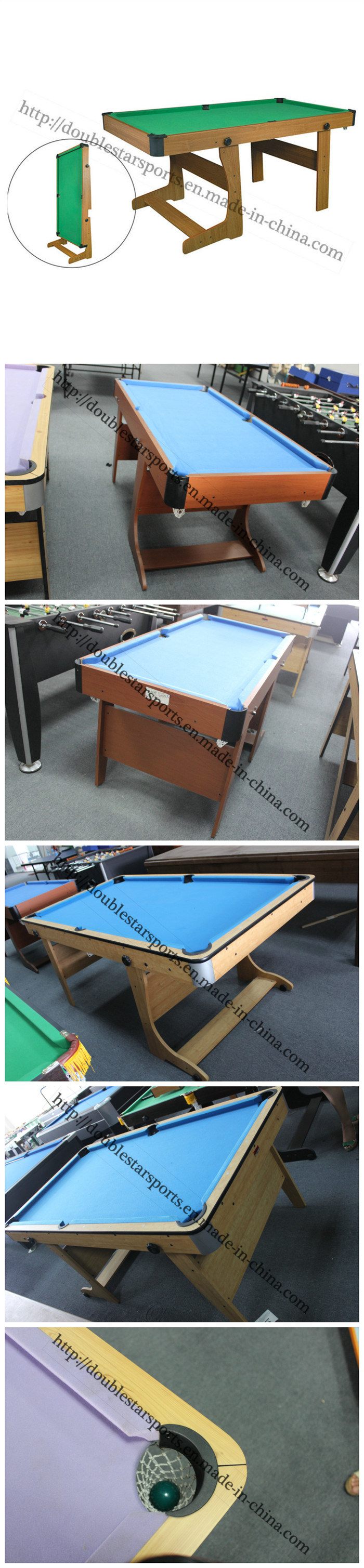 Indoor Folding 2in1 MDF Dining and Pool Table Games