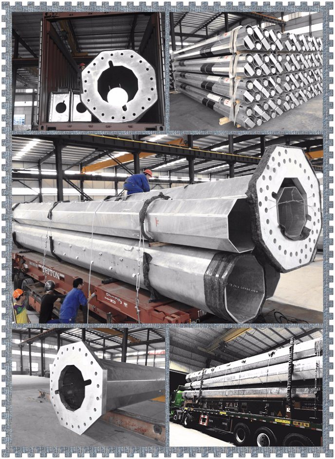 Hot DIP Galvanized CCTV Pole