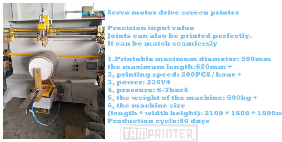 TM-1500g Servo-Motor Drive High Precision Keg Screen Printing Machine