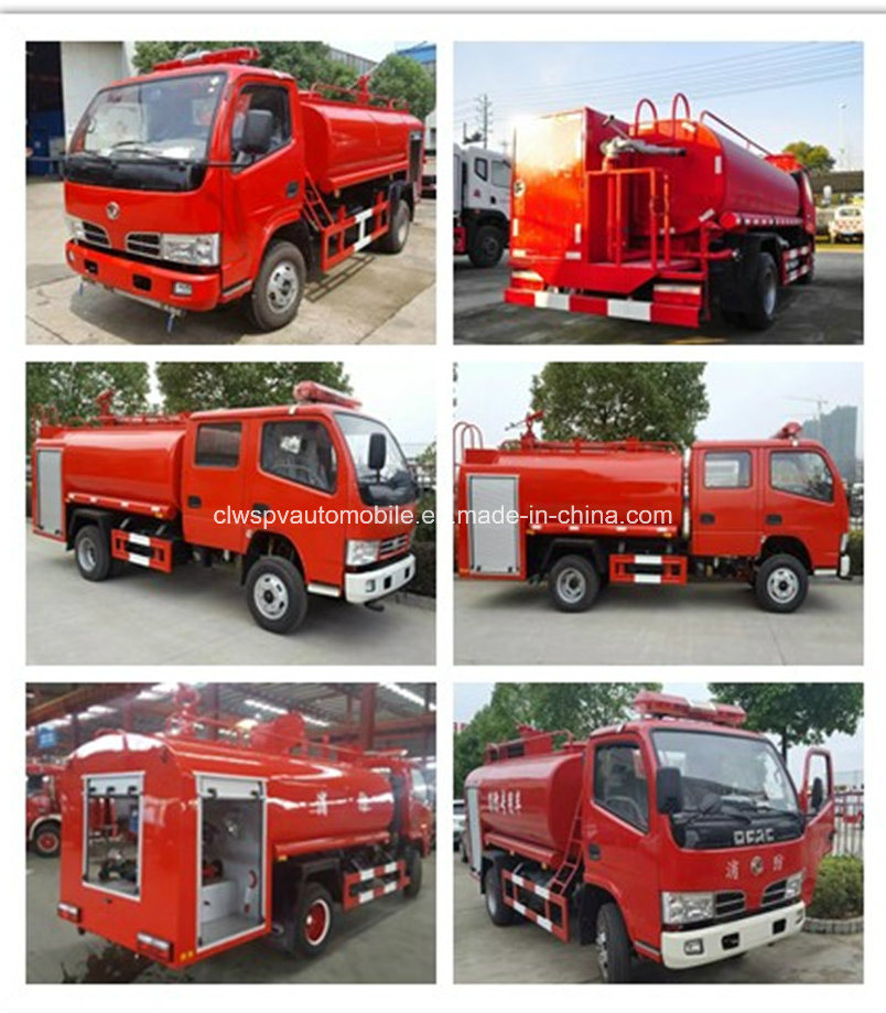 Dongfeng 6 Wheels 5000 Liters Water Fire Fighting Tank Truck