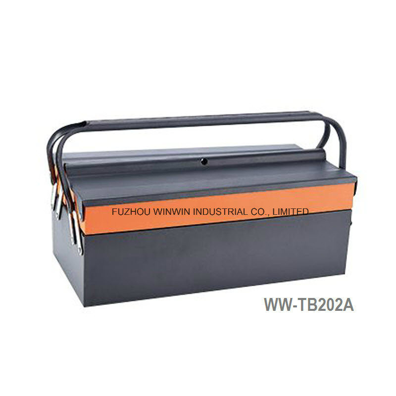 Metal Tool Box with 2 Storage Tray