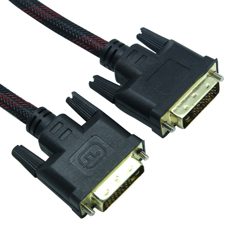 Gold Plated Nylon Braided DVI 24+1 Digital Display Port Monitor Cable