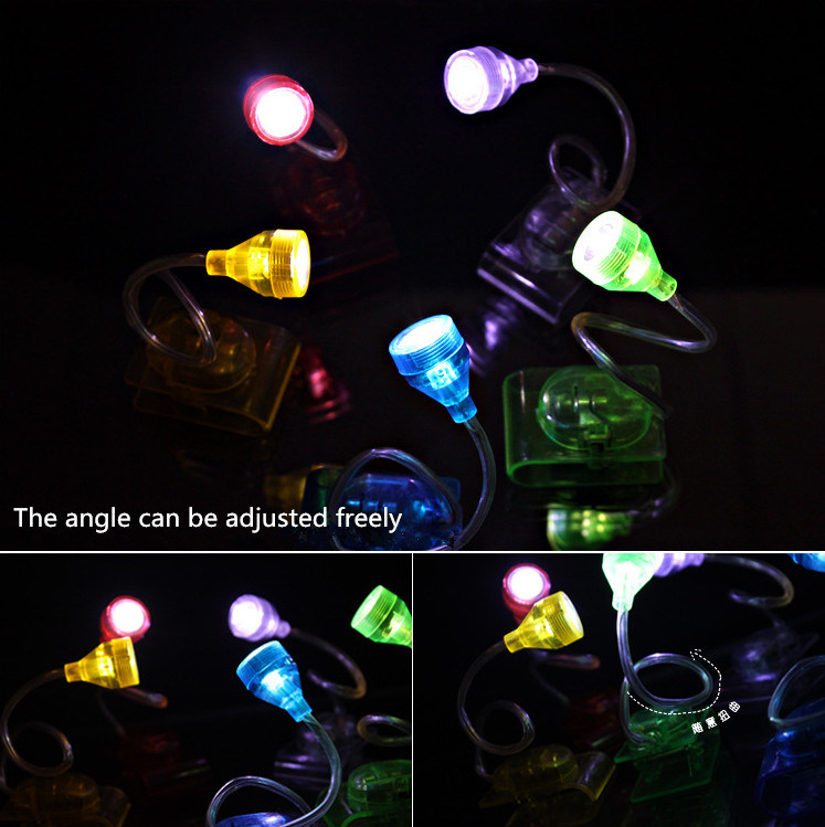 Mini Colorful Button Cells Table Lamp with Clip&Mini Folding LED Desk Lamp