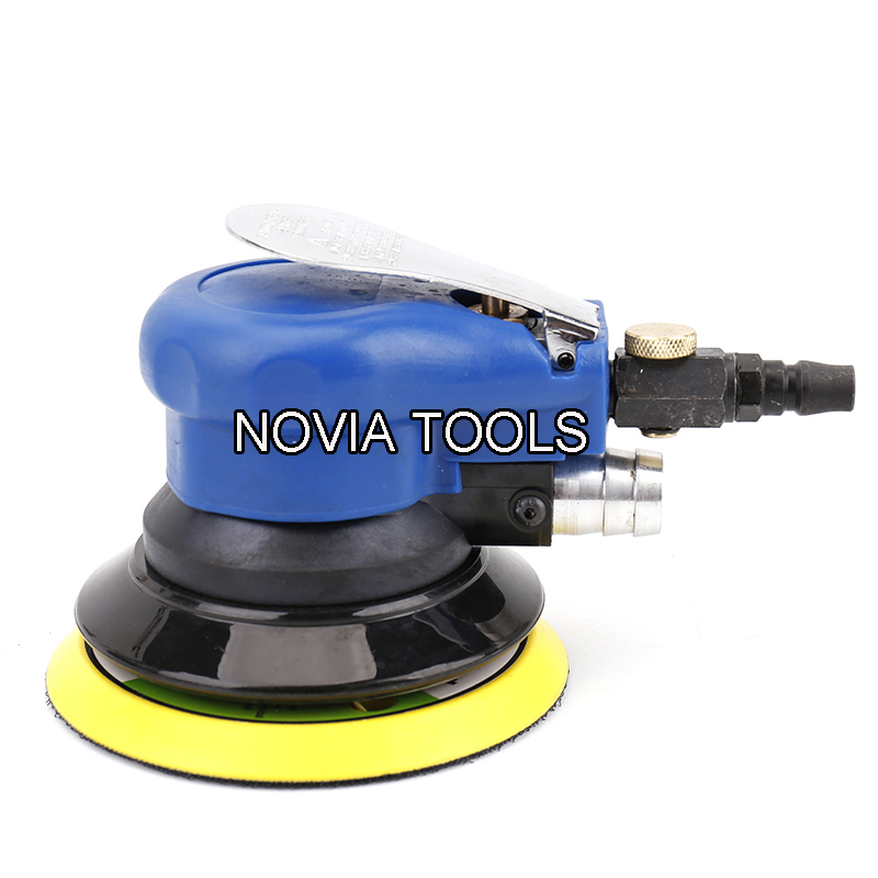 Vacuum Assisted Dual-Action Orbital Air Palm Sander with Built-in Dust Collecting Bag & Hose Nv-519