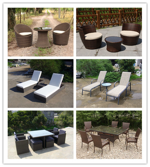 Aluminum Tube Wicker Table and Chairs Outdoor Furniture (FS-2062+ FS-2063)