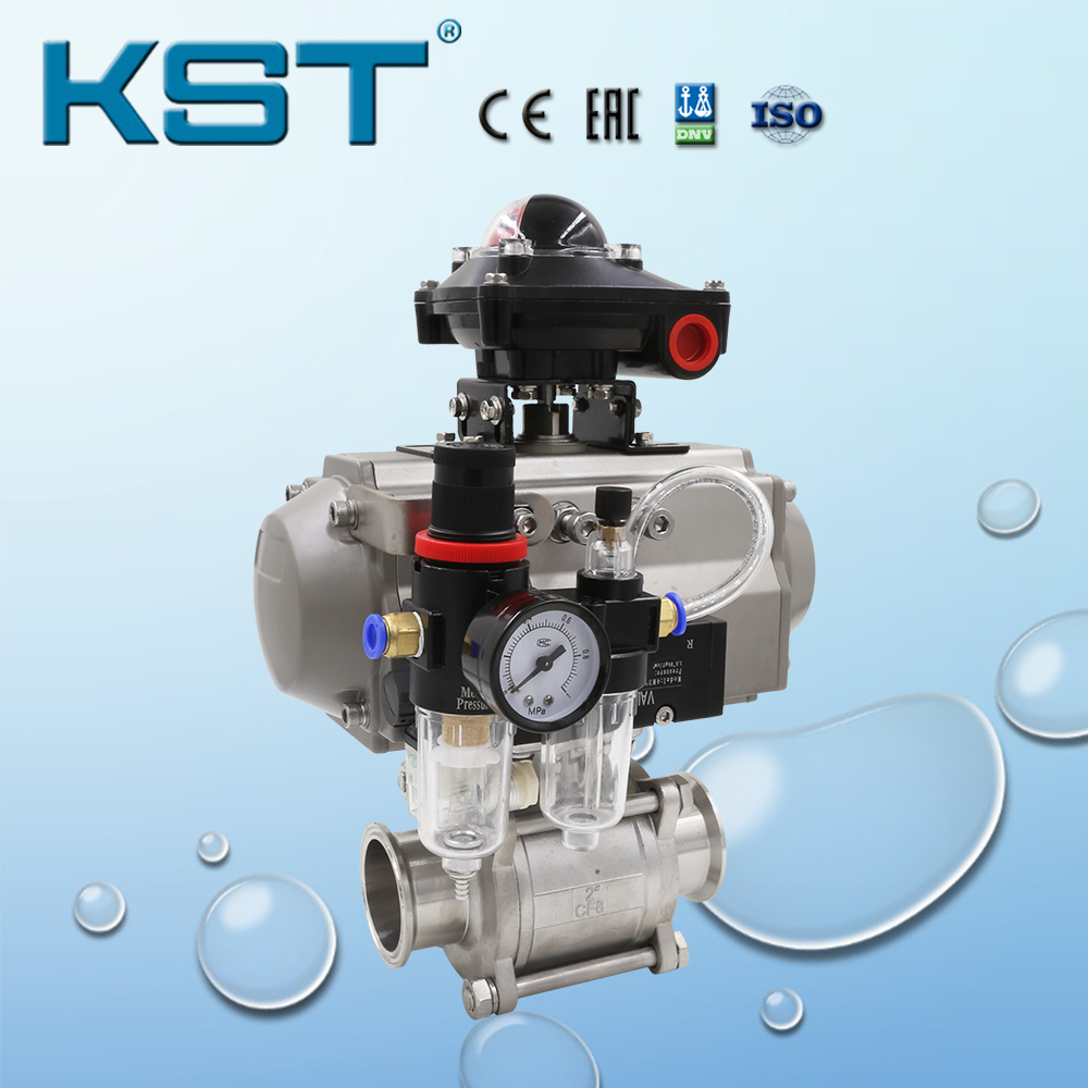 Manufacture Stainless Steel Pneumatic Sanitary Ball Valve
