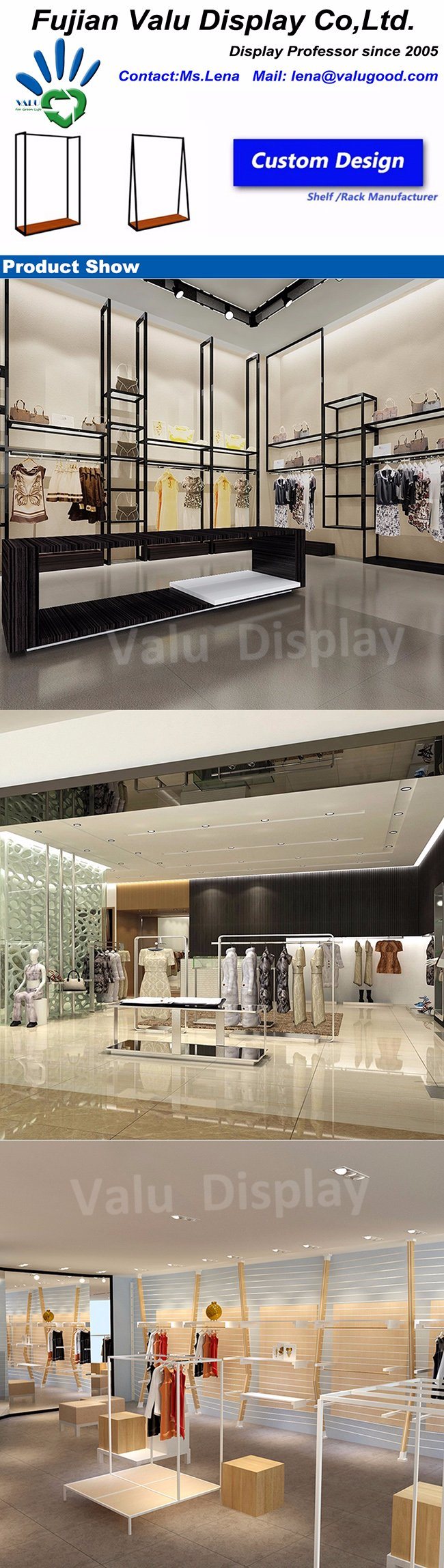 Elegant Clothing Furniture Store/Clothes Shop Fitting/Shop Fitting Furniture