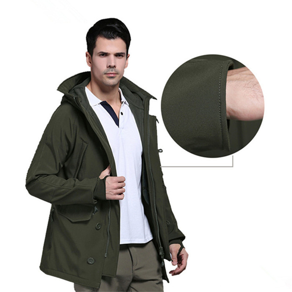 Outdoor Mens Shark Skin Softshell Military Waterproof Tactical Army Windbreaker