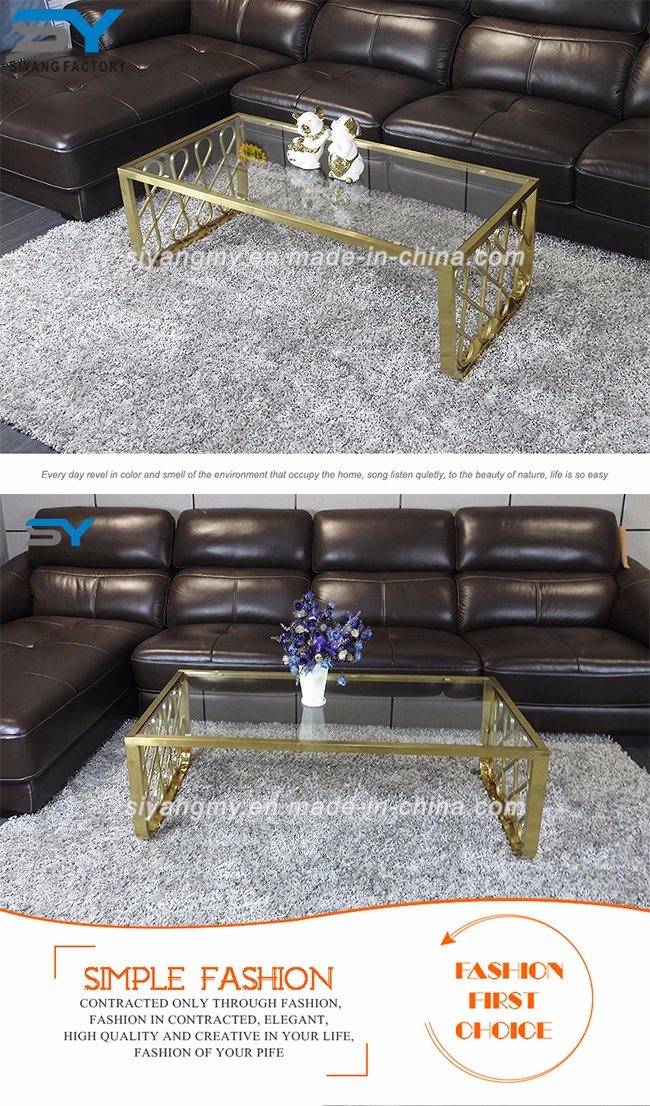 Living Room Furniture Modern Glass Table High Gloss Coffee Table