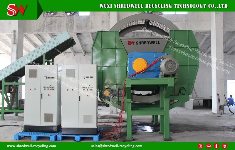 Waste Tire Crusher for Used Tyre Recycling with Double Shaft