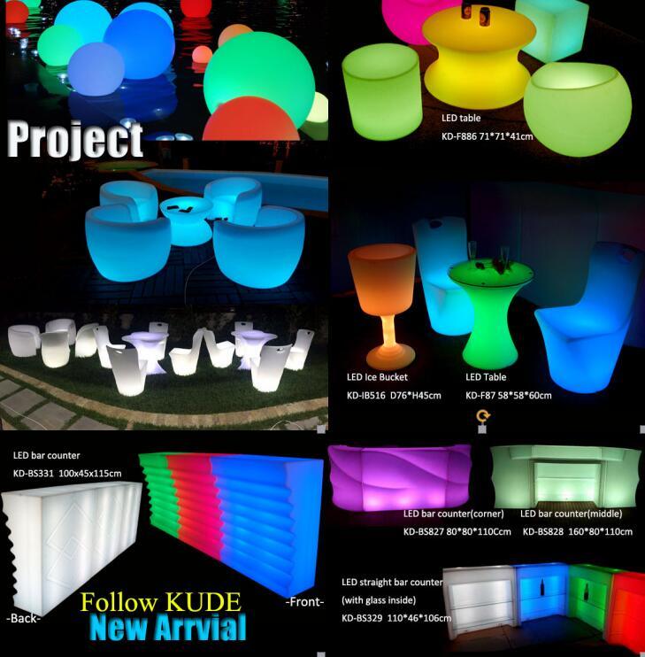 Home LED Plastic Module Sectional Sofa