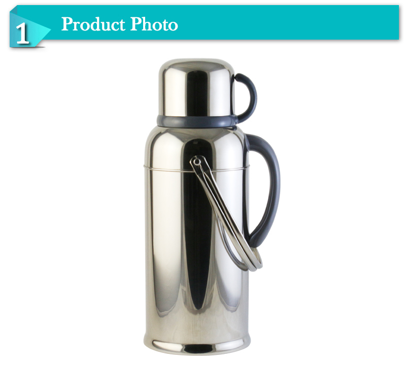 Large Capacity 3.2L Thermos Vacuum Flask with Handle Cup