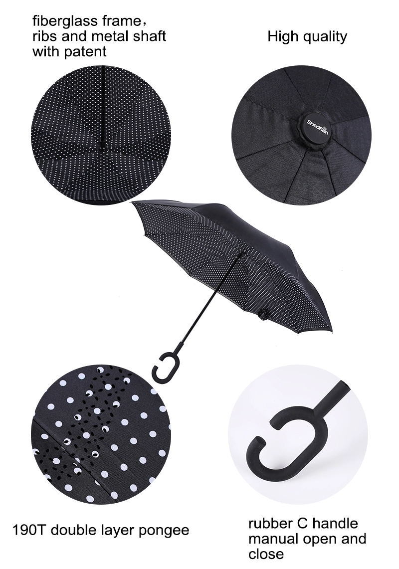 Hot Sale Windproof Cheap Straight Inverted Umbrella