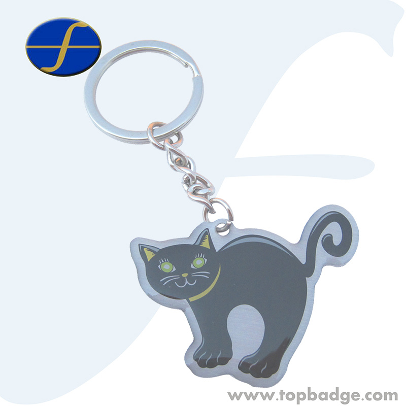 Promotion Cheap Custom Photo Printed Animal Resin Keychain (FTKC0475A)