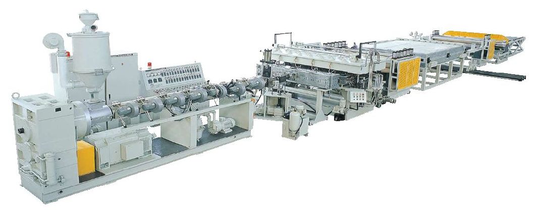 PC PMMA Hollow Section Plate Extrusion Line