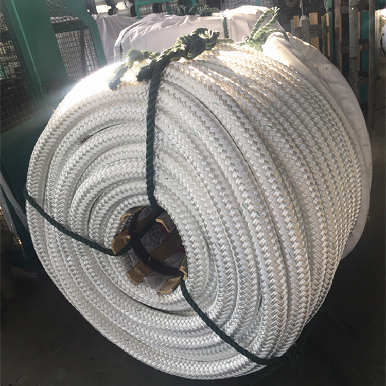 Factory 128mm 24 Strands Double Braided Polyester Hawser Rope