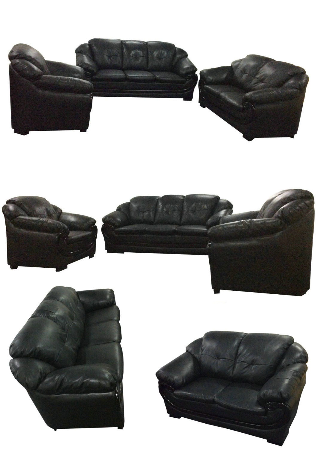 Best Quality 1+2+3 Style Modern Office Leather Sofa (Y986)