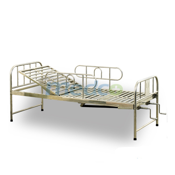 Ce & ISO Stainless Steel Manual Bed Two Functions Hospital Bed