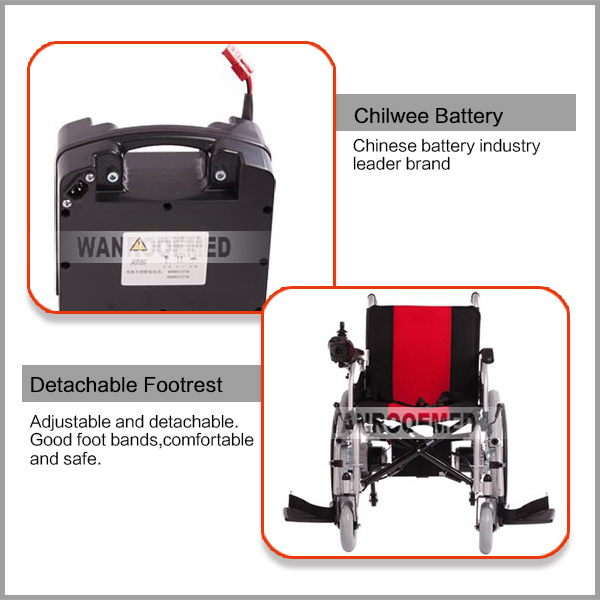 Bwhe501 High Strength Economic Aluminium Folding Electric Power Wheelchair