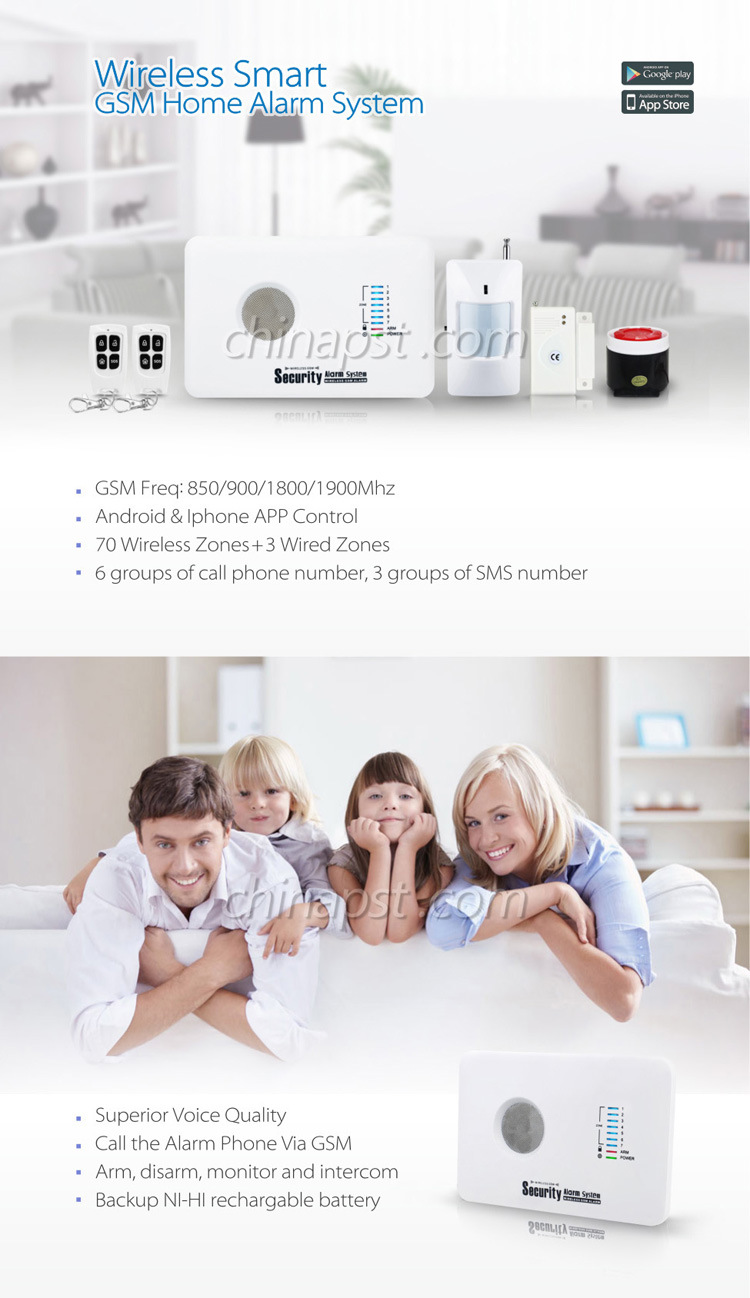 Smart Wireless Alarm GSM Home Security Alarm (PST-G10C)