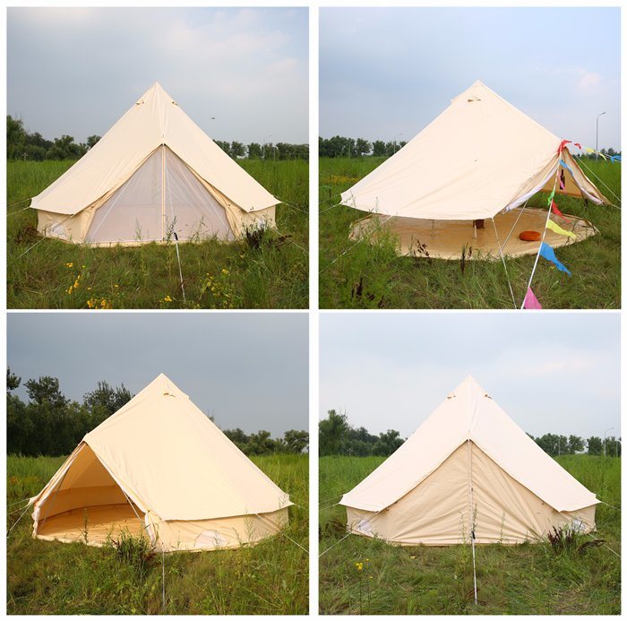 Outdoor Cotton Canvas Large Family Camping Waterproof Bell Tent