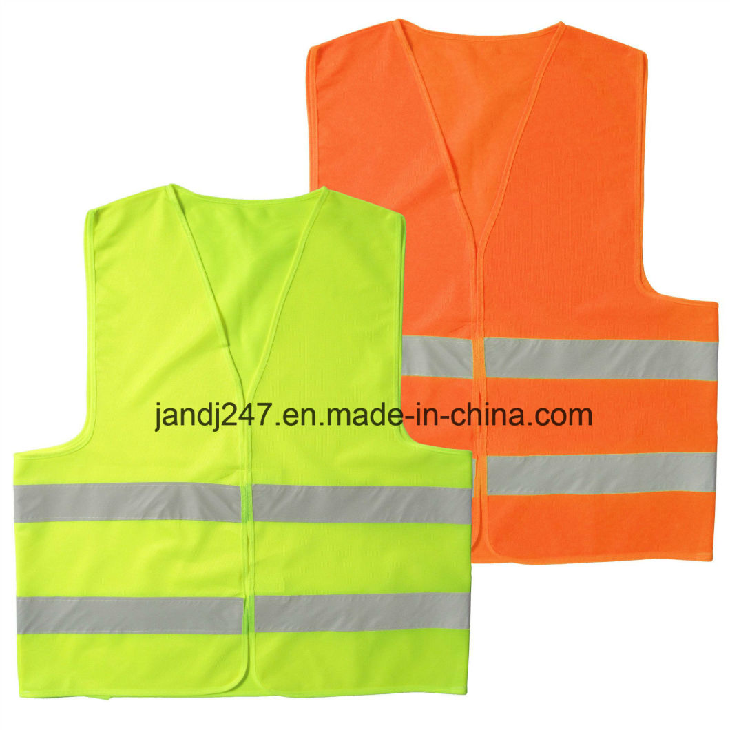 Orange Color Reflective Safety Vest with Reflective Strip