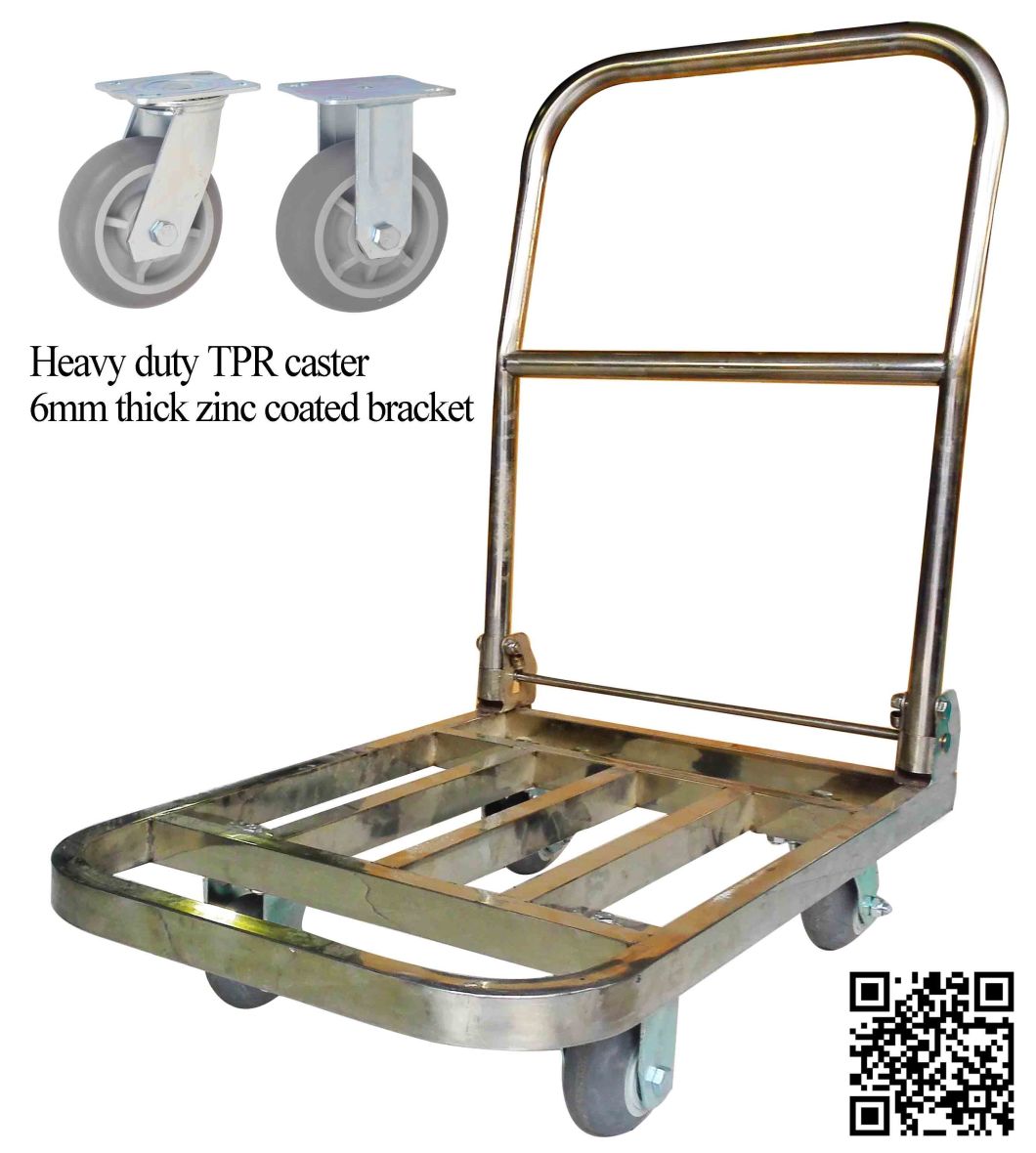 150/200/400kgs Stainless Steel Platform Folding Pushcart