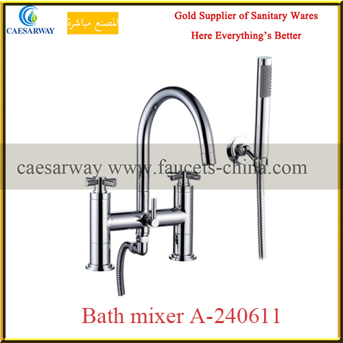 English Style British Brass Cross Kitchen Sink Mixer