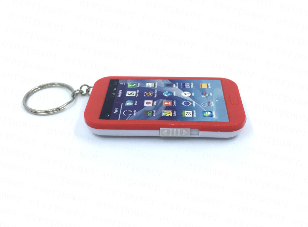 Mini iPhone Shape Colorful Ultra Bright LED Torch Keyring Flashlight