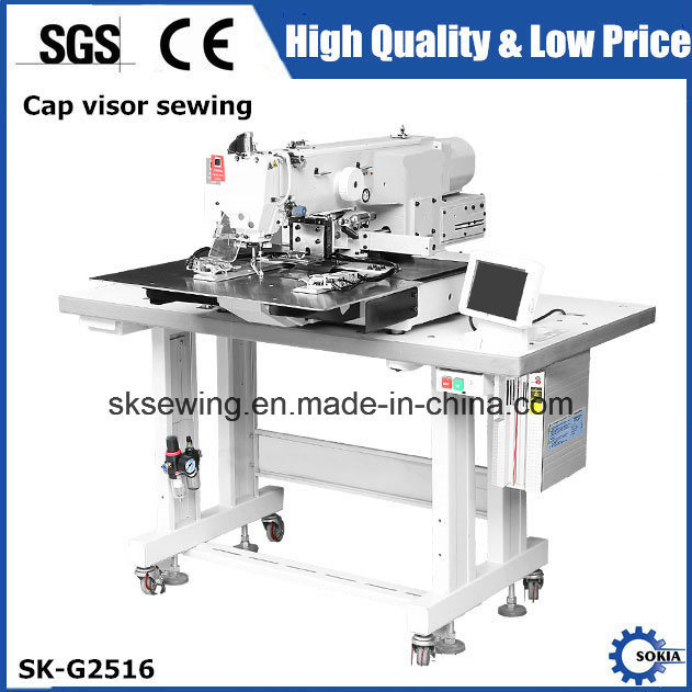 Automatic Computer Programmable Cap Visor Sewing Machine