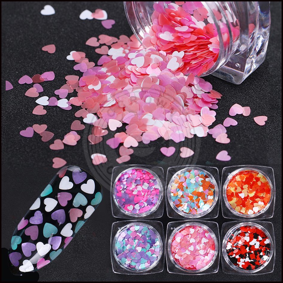 Mermaid Nail Sequins Round Glitters Manicure Nail Art Tips Decorations