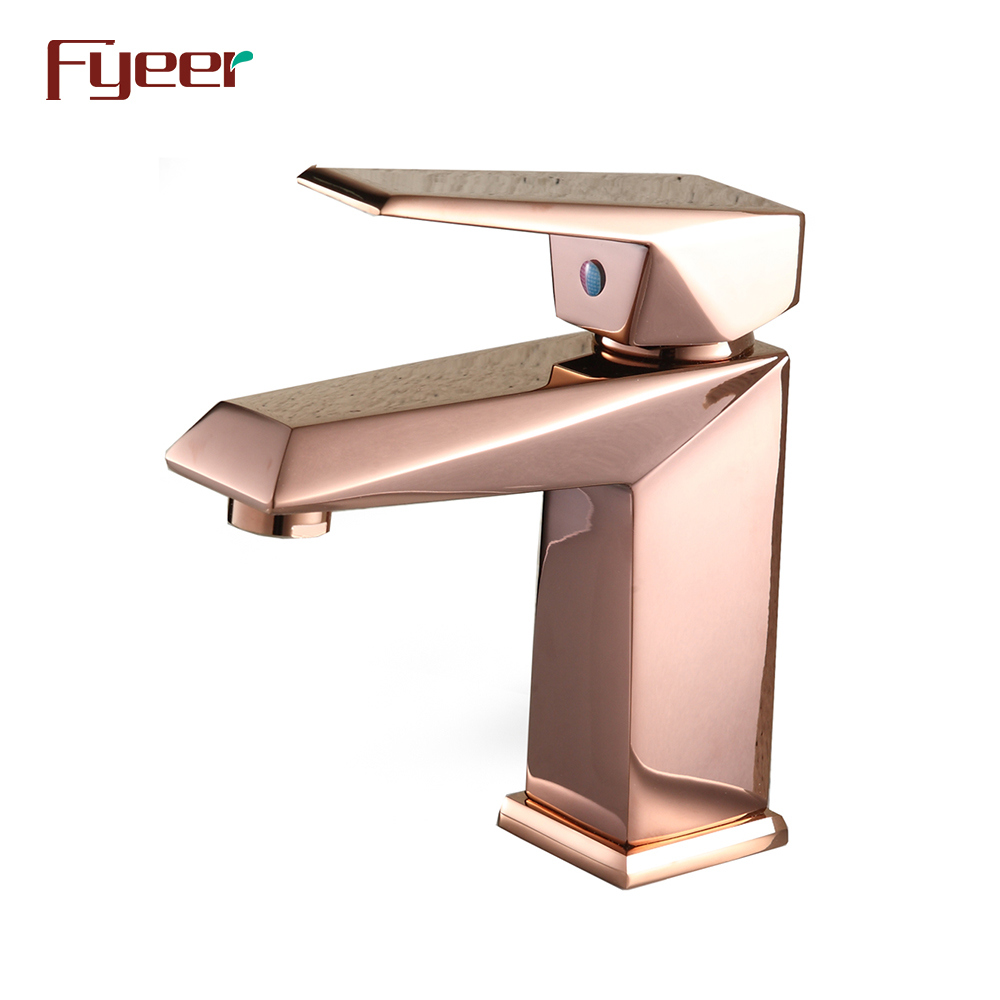 Fyeer Rose Gold Solid Brass Basin Faucet