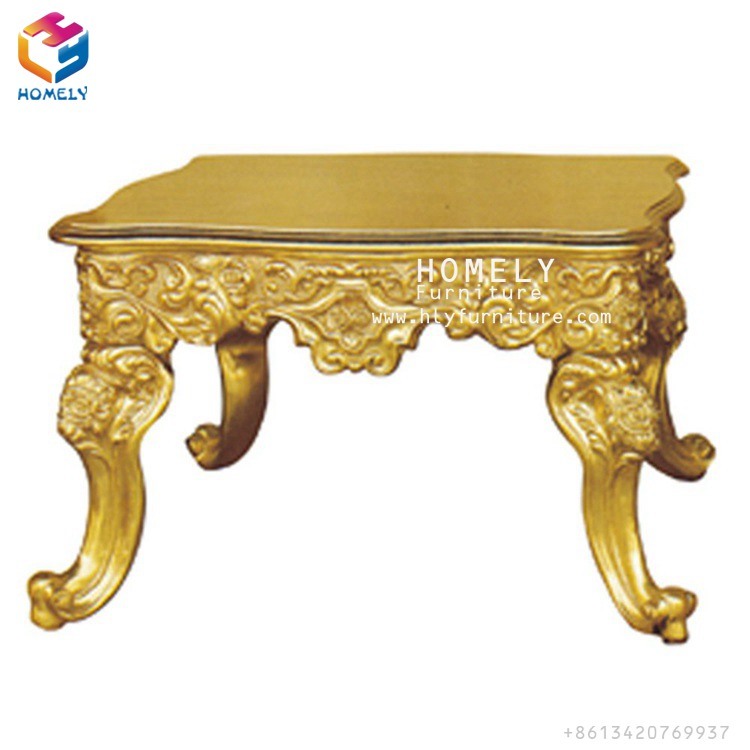 Hly Hot Sale Tempered Glass Console Table Wooden Tea Table