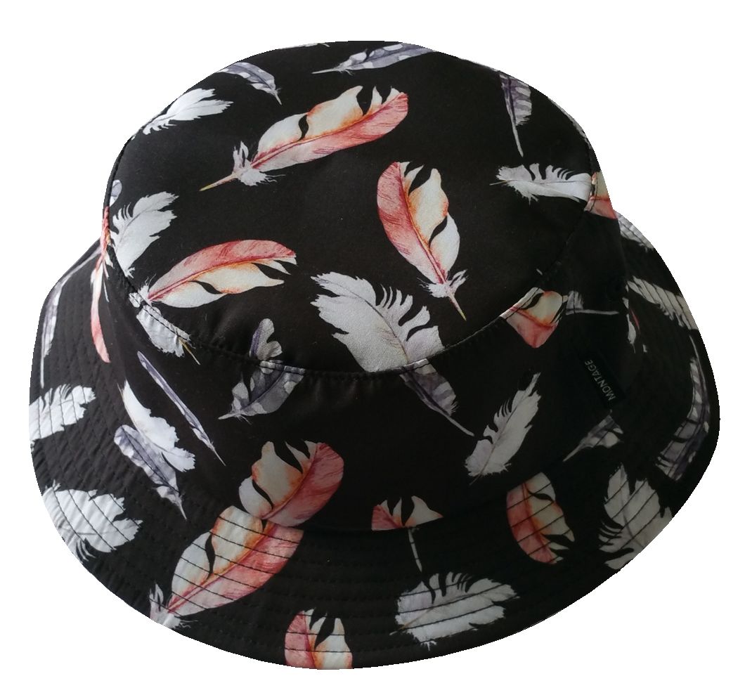 Custom Printing Pattern Hat with Leather Patch Logo Bucket Hat