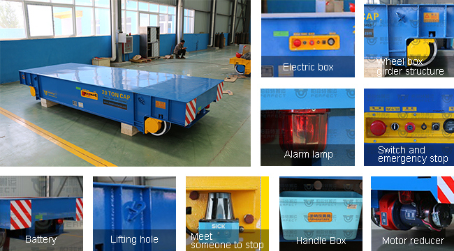 25 Ton Electric Transfer Cart Rail Trolley for Steel Mill