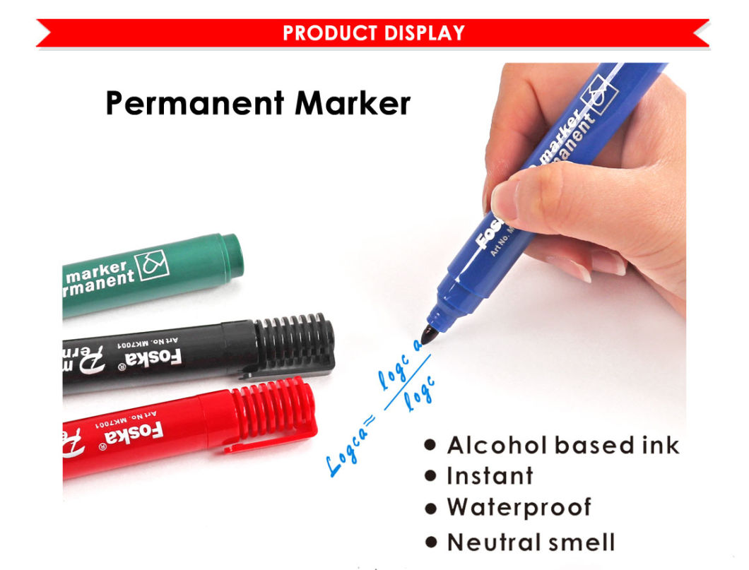 High Quality Round Top Permanent Marker (MK7001)