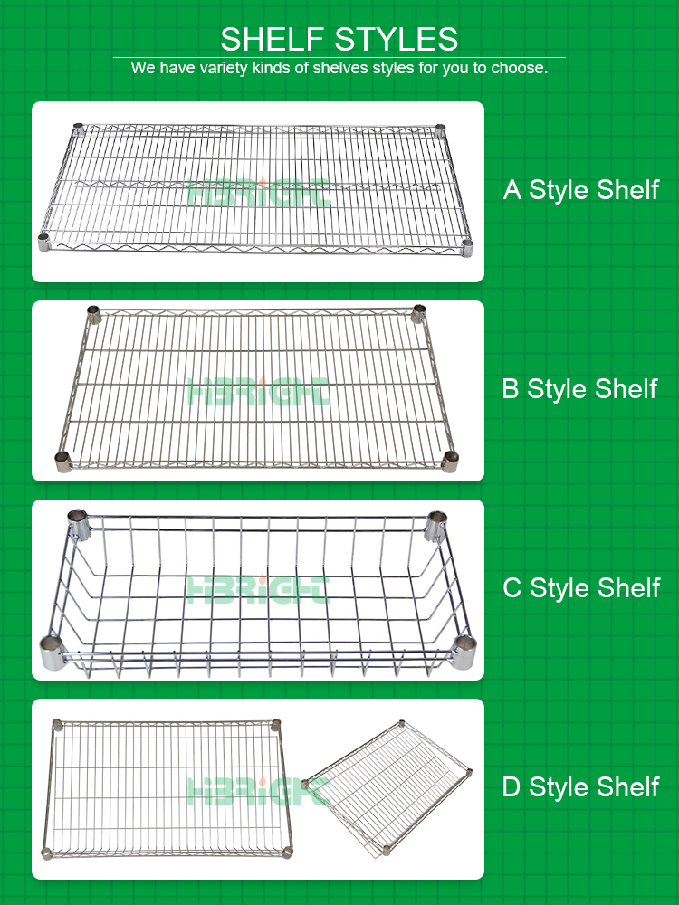 Chrome Plating Wire Storage Shelving Rack