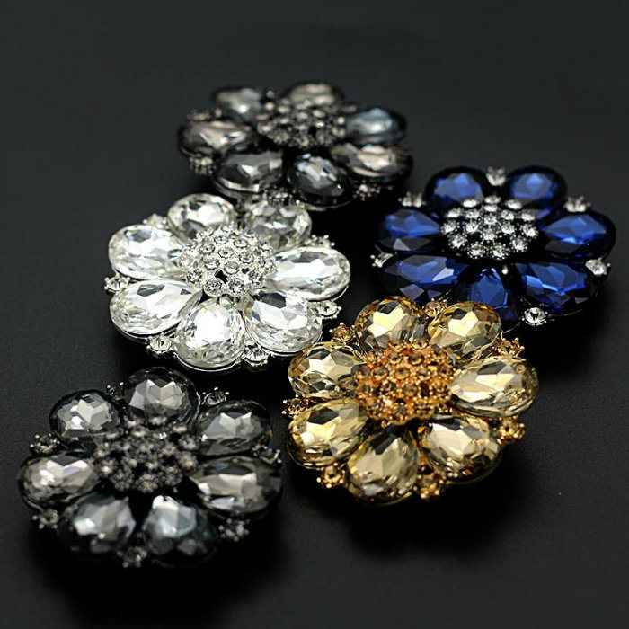 Fashion Zircon Multicolor Decorate Button Rhinestone Button for Lady Clothing